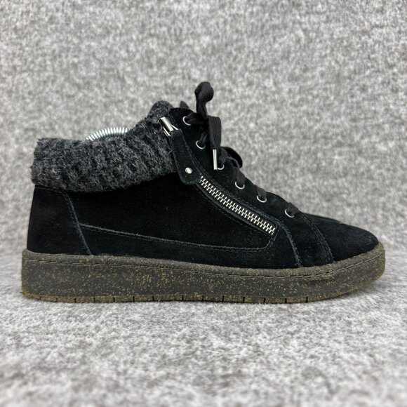 ✅Aetrex Bonnie Arch Support Sneakers Black Womens 7.5-8 EU38 Side-zip Orthotic - Picture 1 of 12